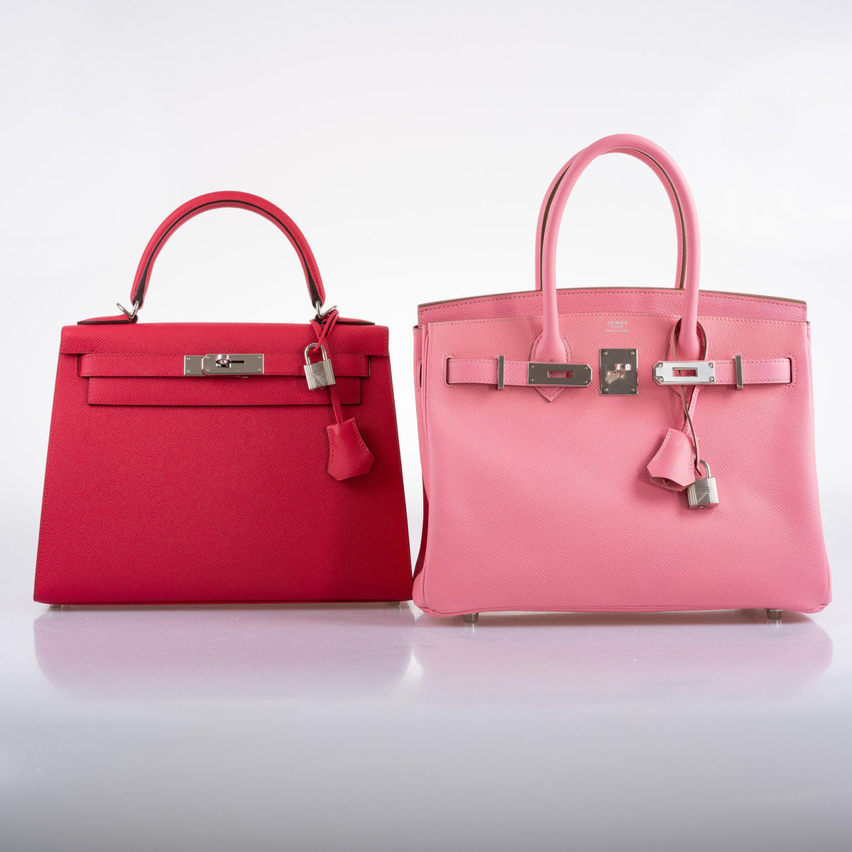 Hermes Kelly 28 Sellier Rose Extreme Epsom, product detail view 7