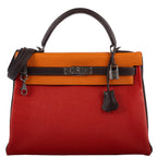 Hermes Kelly 32 Retourne Tri-Color, back view