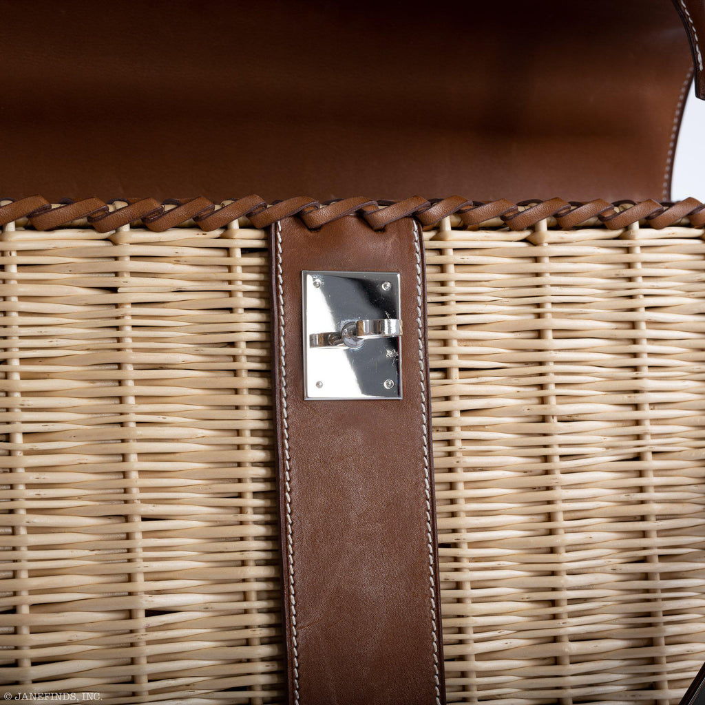 Hermes Kelly 35 Picnic Wicker Barenia