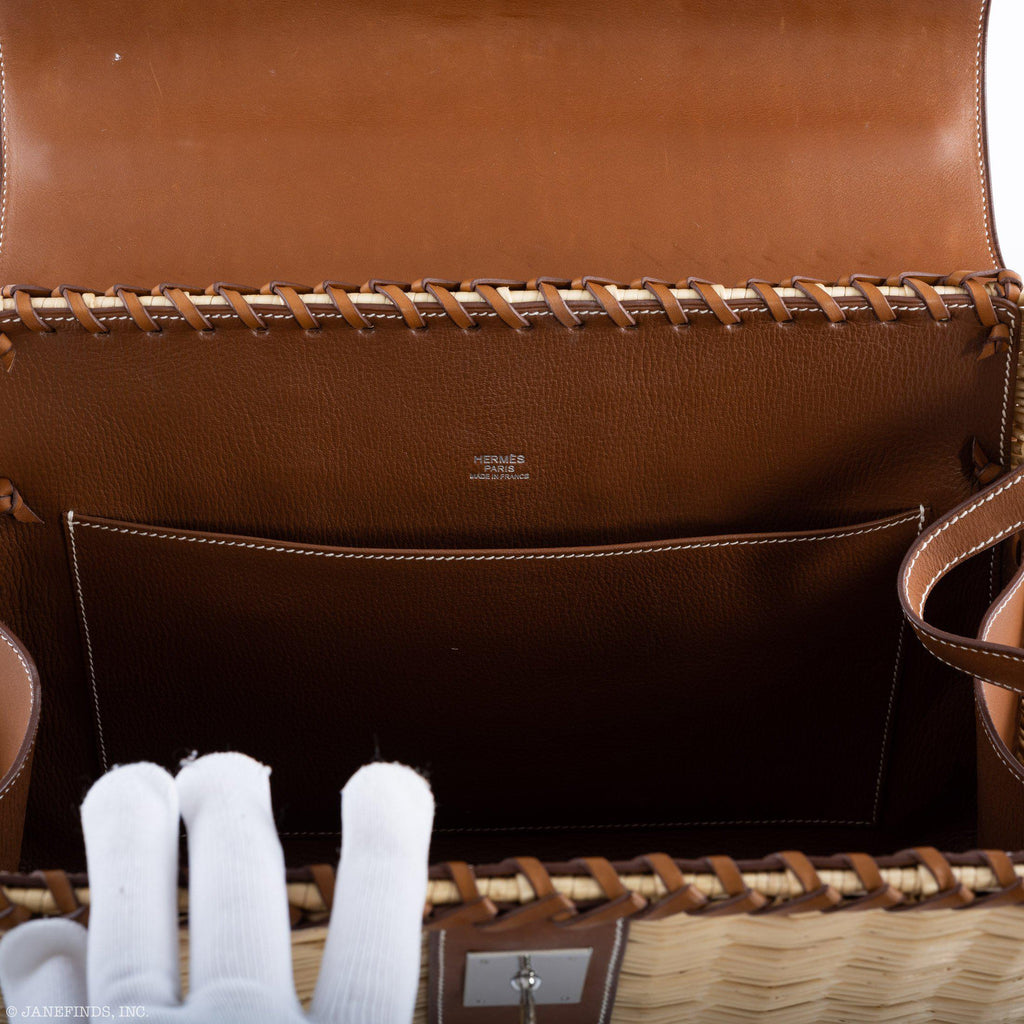 Hermes Kelly 35 Picnic Wicker Barenia