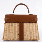 Hermes Kelly 35 Picnic Wicker Barenia