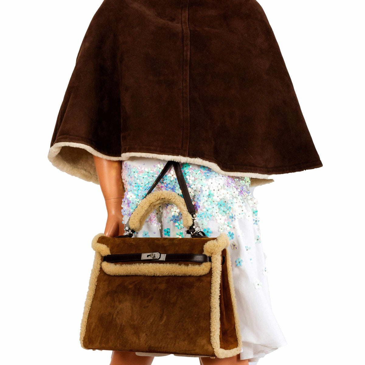 Hermes Kelly 35 Retourne Teddy Shearling, product detail view 8