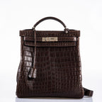 Hermes Kelly Ado 27 Matte Havane Nilo Crocodile
