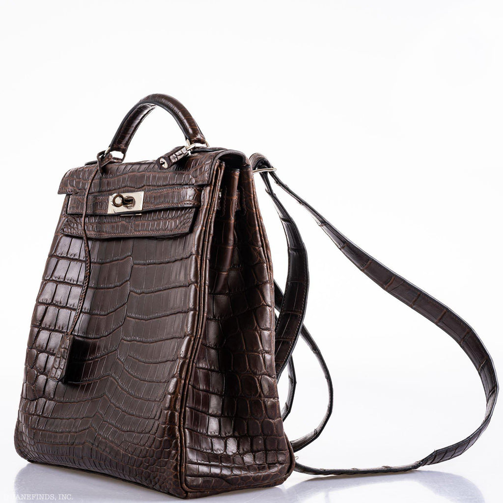 Hermes Kelly Ado 27 Matte Havane Nilo Crocodile