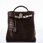 Hermes Kelly Ado 27 Matte Havane Nilo Crocodile