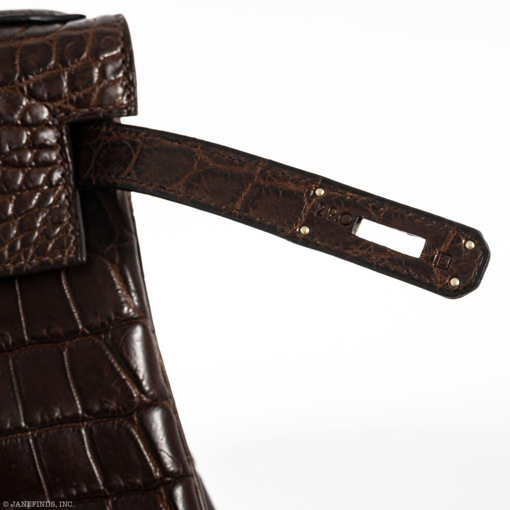 Hermes Kelly Ado 27 Matte Havane Nilo Crocodile