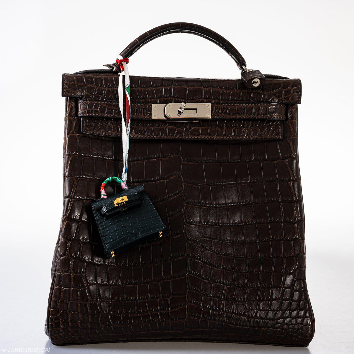 Hermes Kelly Ado 27 Matte Havane Nilo Crocodile