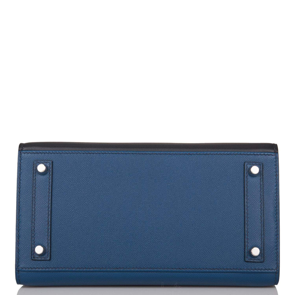 Hermes Bleu Sac Birkin Faubourg 20cm Palladium Hardware, product detail view 6
