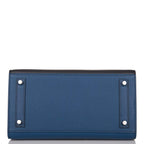 Hermes Bleu Sac Birkin Faubourg 20cm Palladium Hardware, product detail view 6