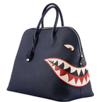 Hermes Bolide 40 Shark Indigo Blue Togo Bag Palladium Hardware, product detail view 10