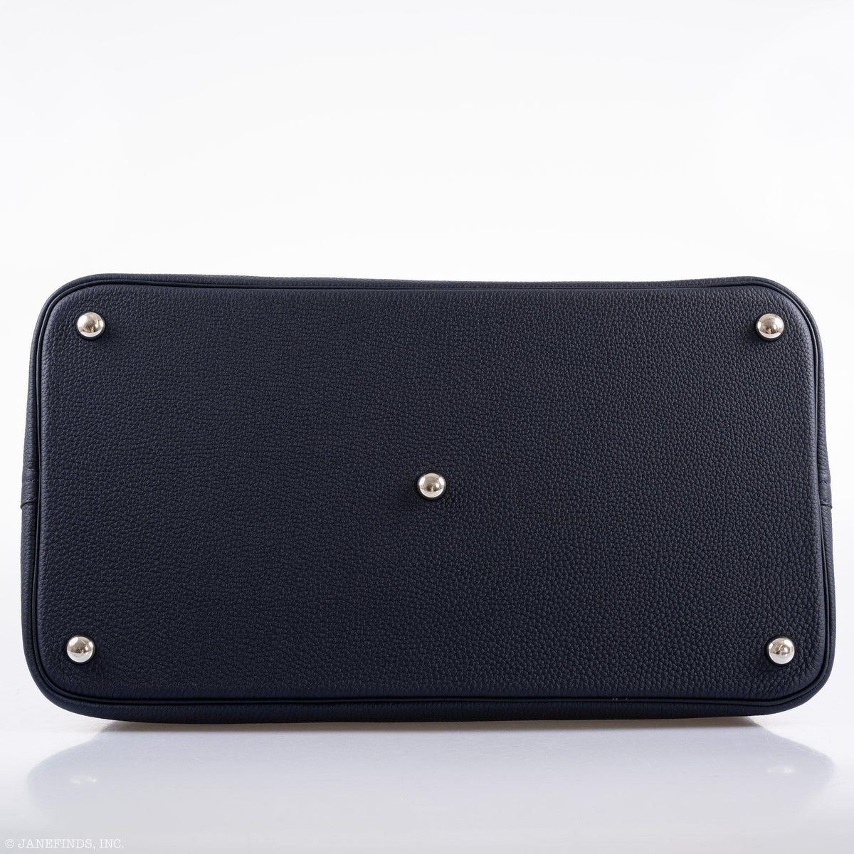 Hermes Bolide 40 Shark Indigo Blue Togo Bag Palladium Hardware, product detail view 14