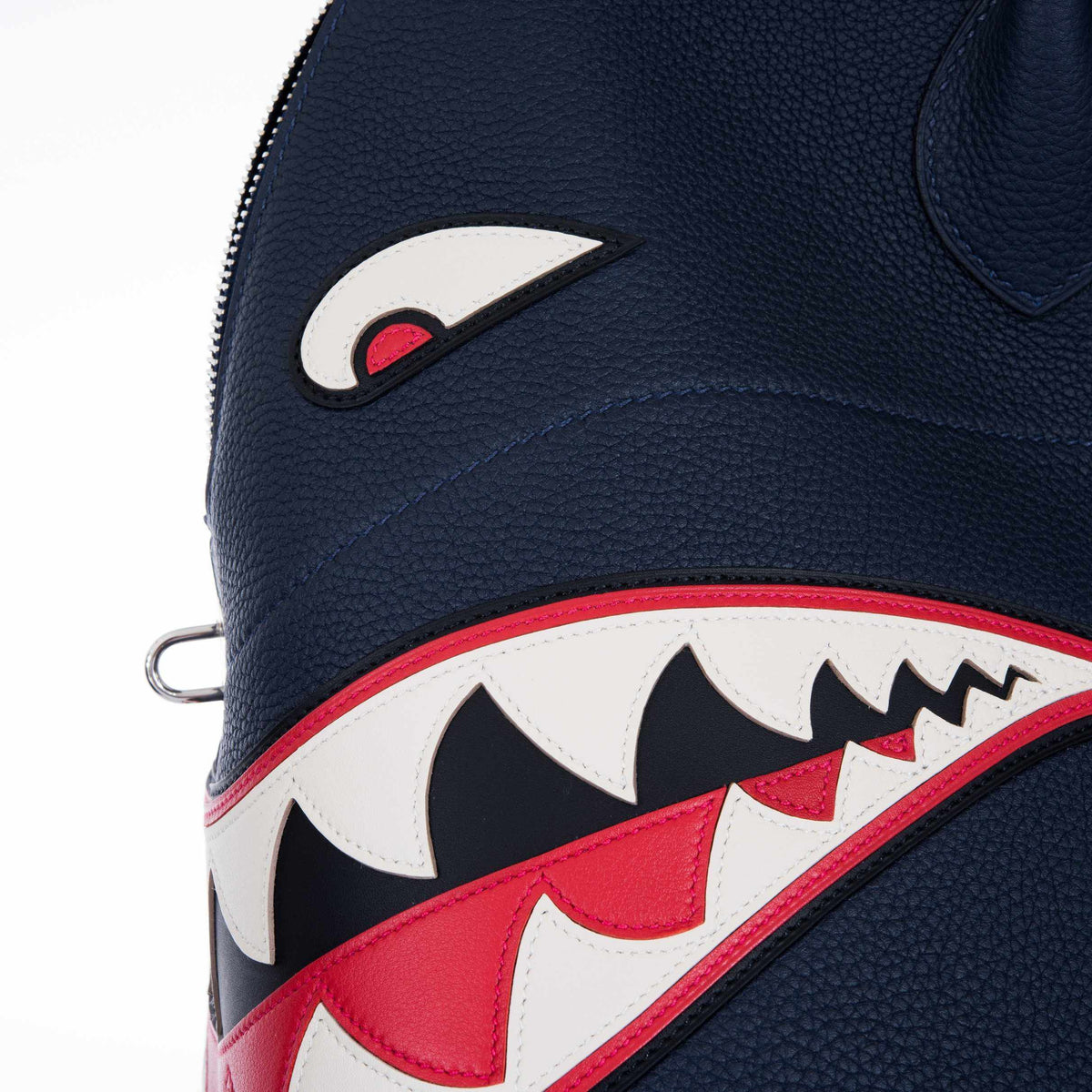 Hermes Bolide 40 Shark Indigo Blue Togo Bag Palladium Hardware, product detail view 8