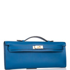 Hermes Deep Blue Swift Kelly Cut Gold Hardware
