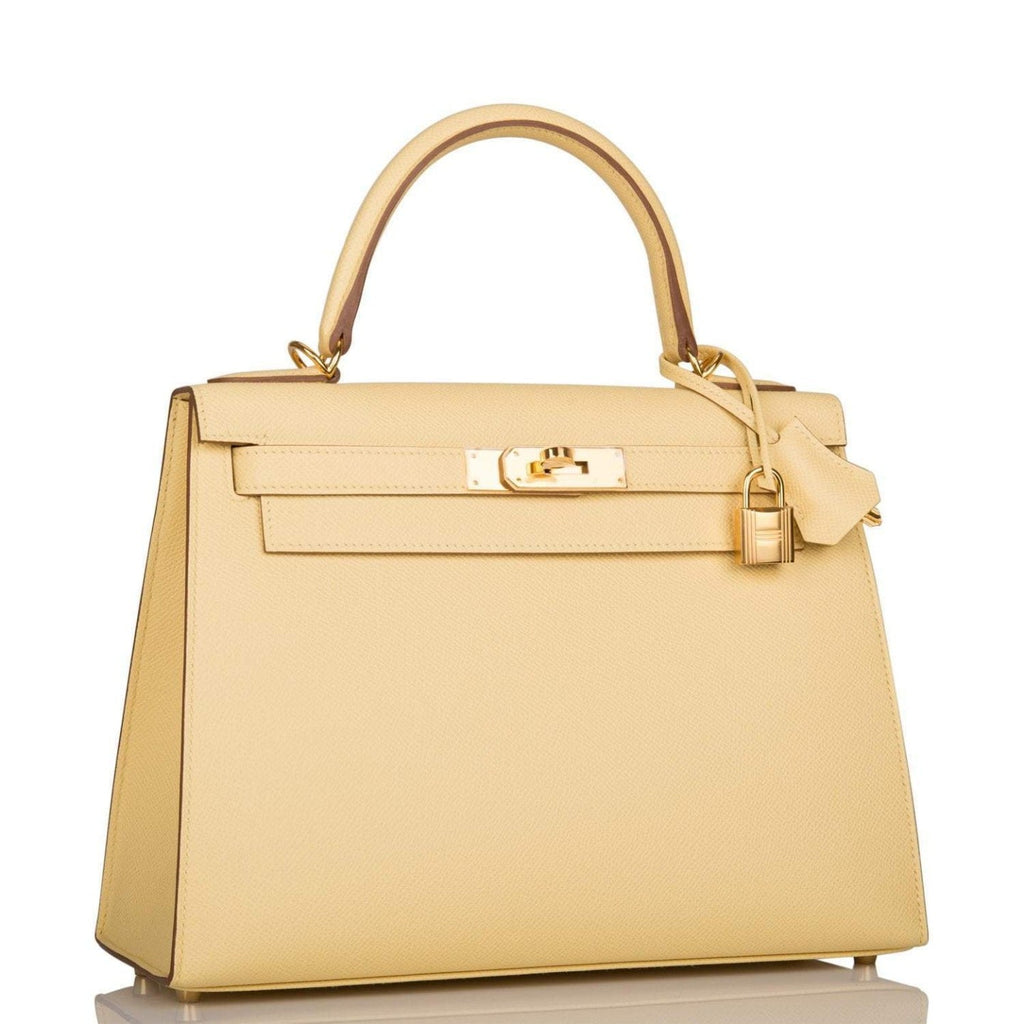 Hermes Kelly 28 Sellier Jaune Poussin, product detail view 5
