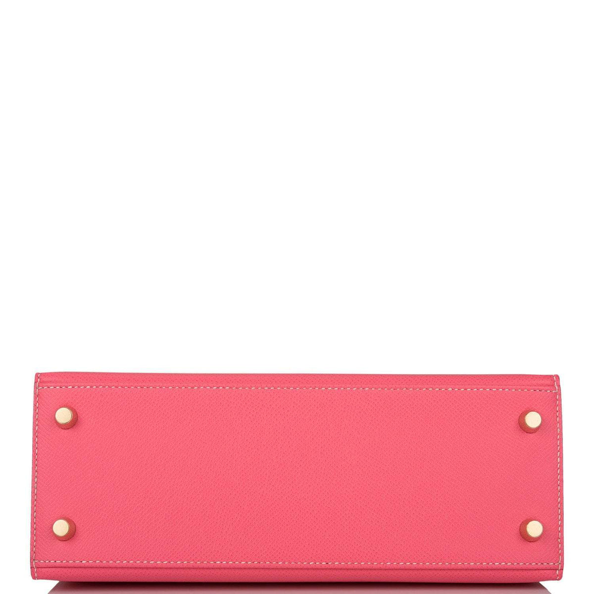 Hermes Kelly 25 Bi-Color Rose Azalee Craie