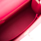 Hermes Kelly 25 Bi-Color Rose Extreme Craie
