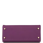 Hermes Kelly 25 Bi-Color Rose Azalee Craie
