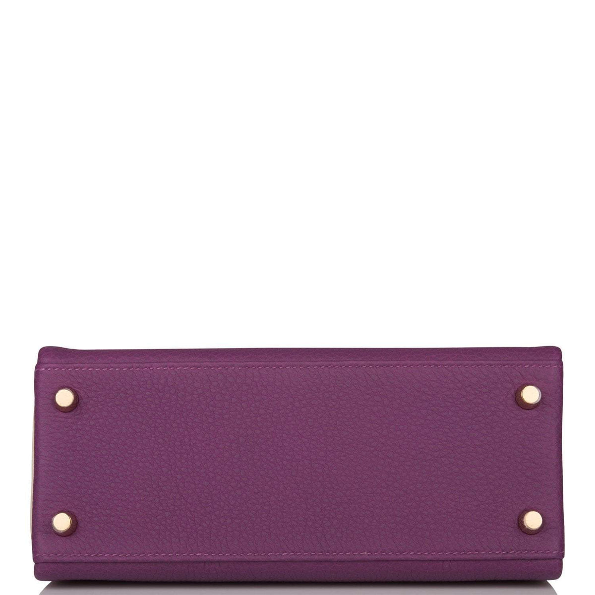 Hermes Kelly 25 Bi-Color Rose Azalee Craie