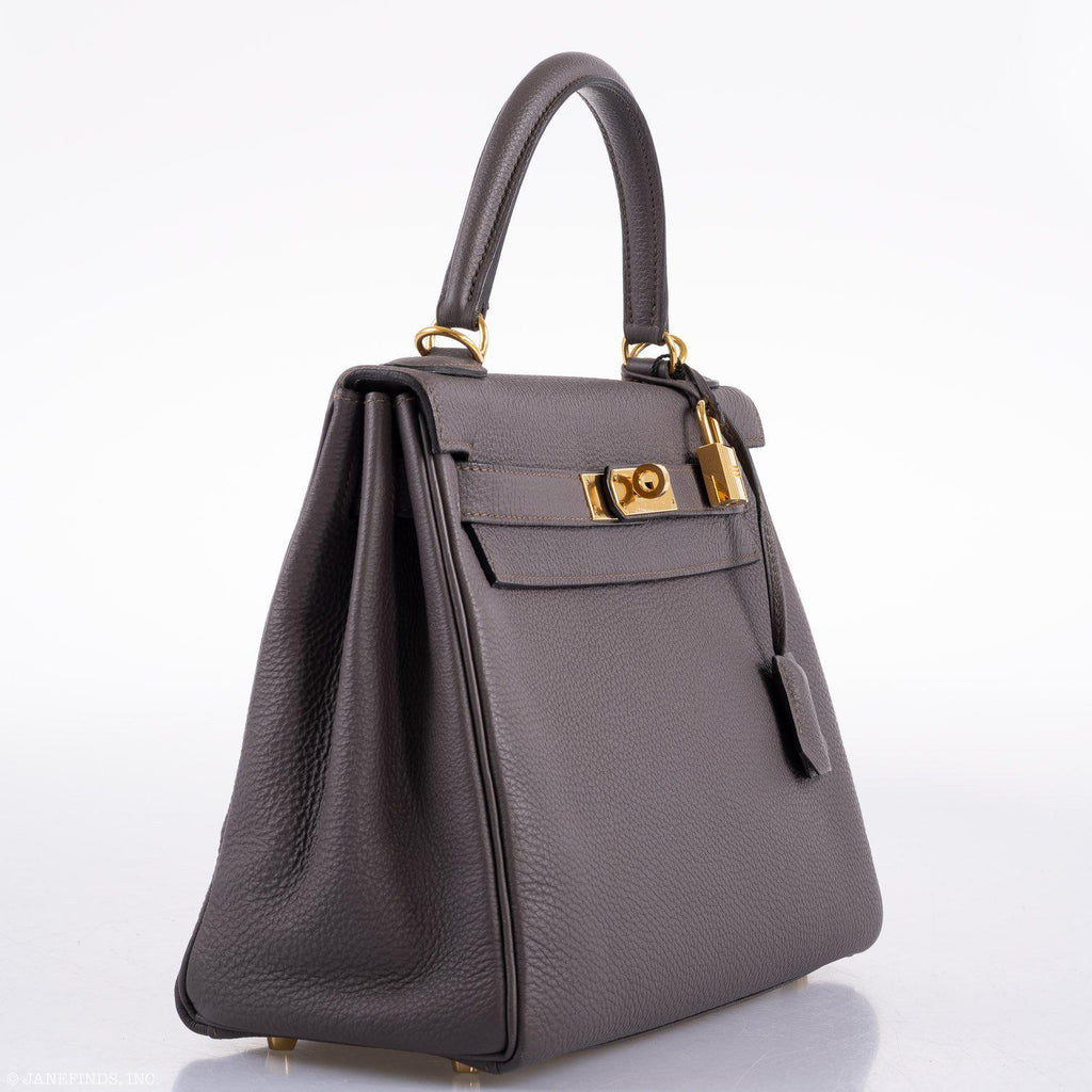 Hermes Kelly 28 Retourne Etain Togo, side view