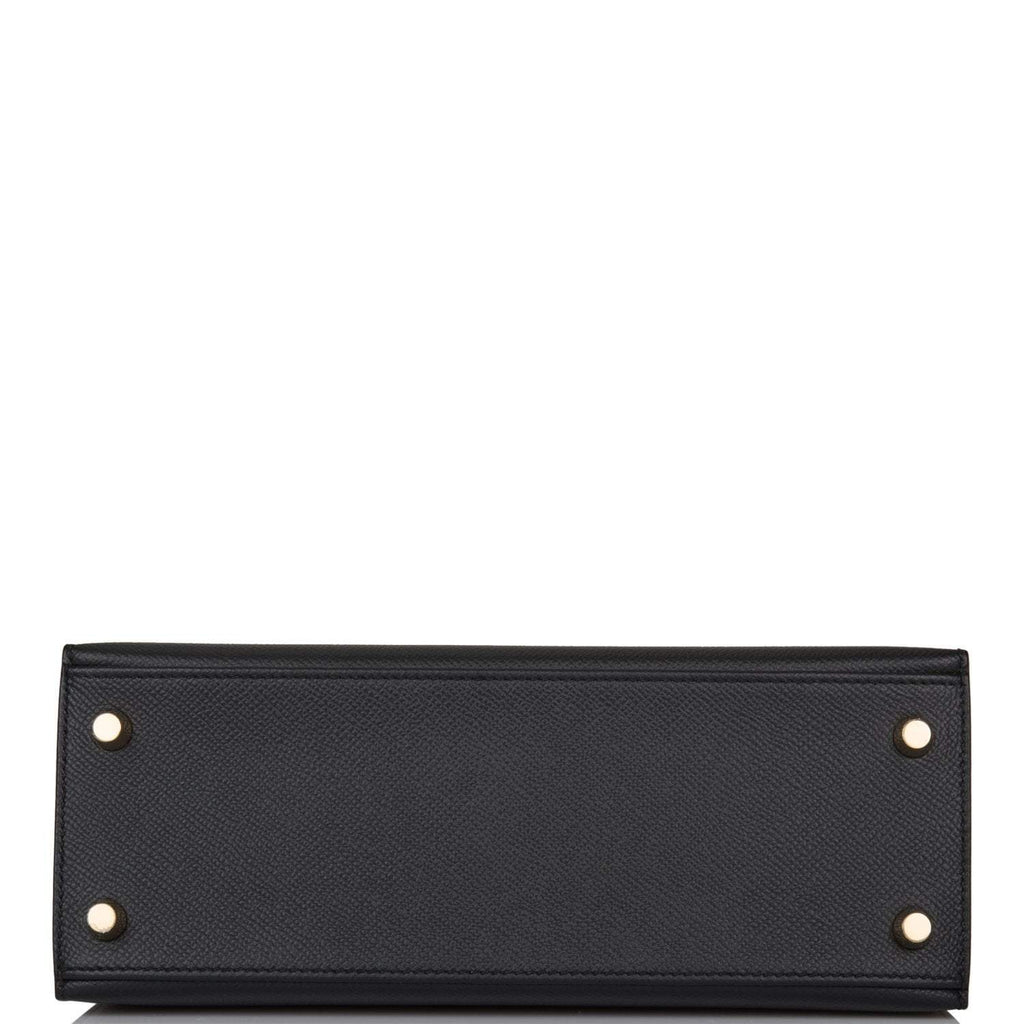 Hermes Kelly 28 Bi-Color Black Craie