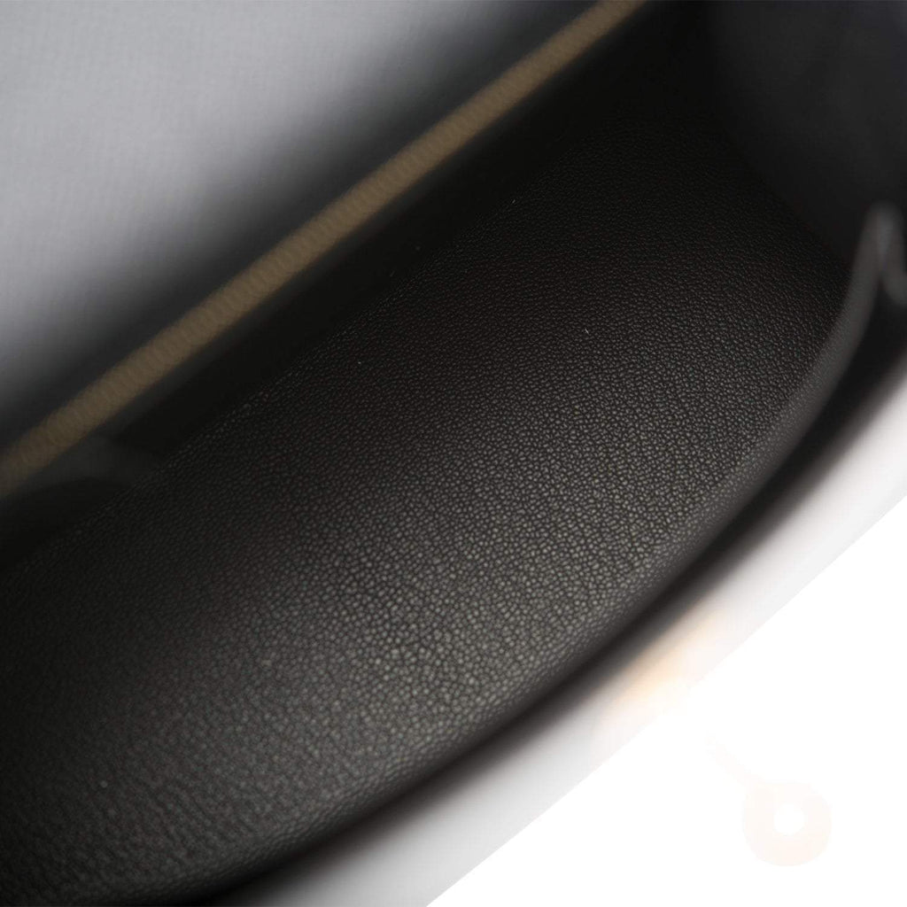 Hermes Kelly 28 Bi-Color Black Craie