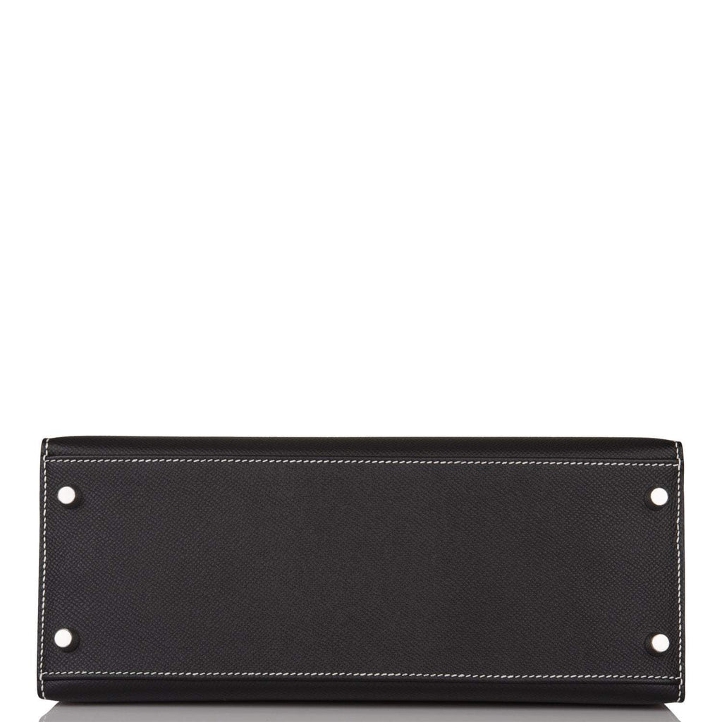 Hermes Kelly 28 Bi-Color Black Craie