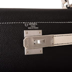Hermes Kelly 28 Bi-Color Black Craie