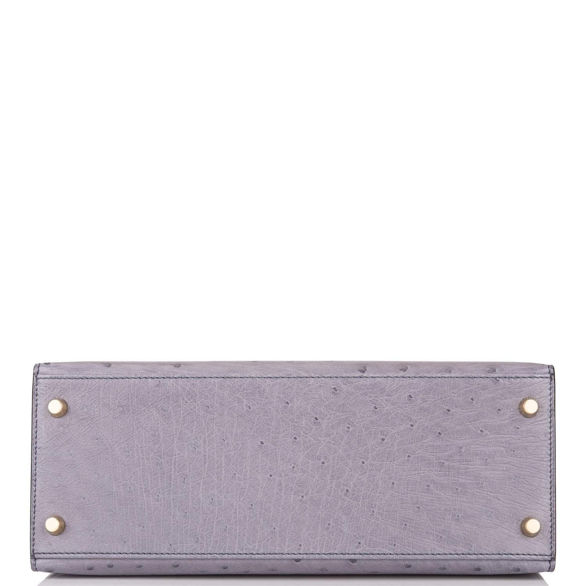 Hermes Kelly 28 Bi-Color Gris Agate Gris Perle Ostrich - hardware detail