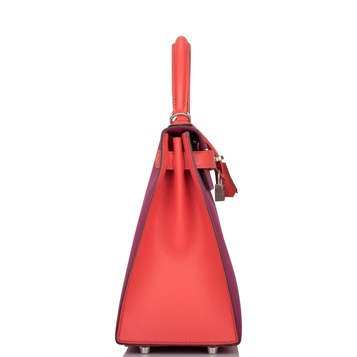 Hermes Kelly 28 Bi-Color Rose Pourpre Rose Jaipur, back view