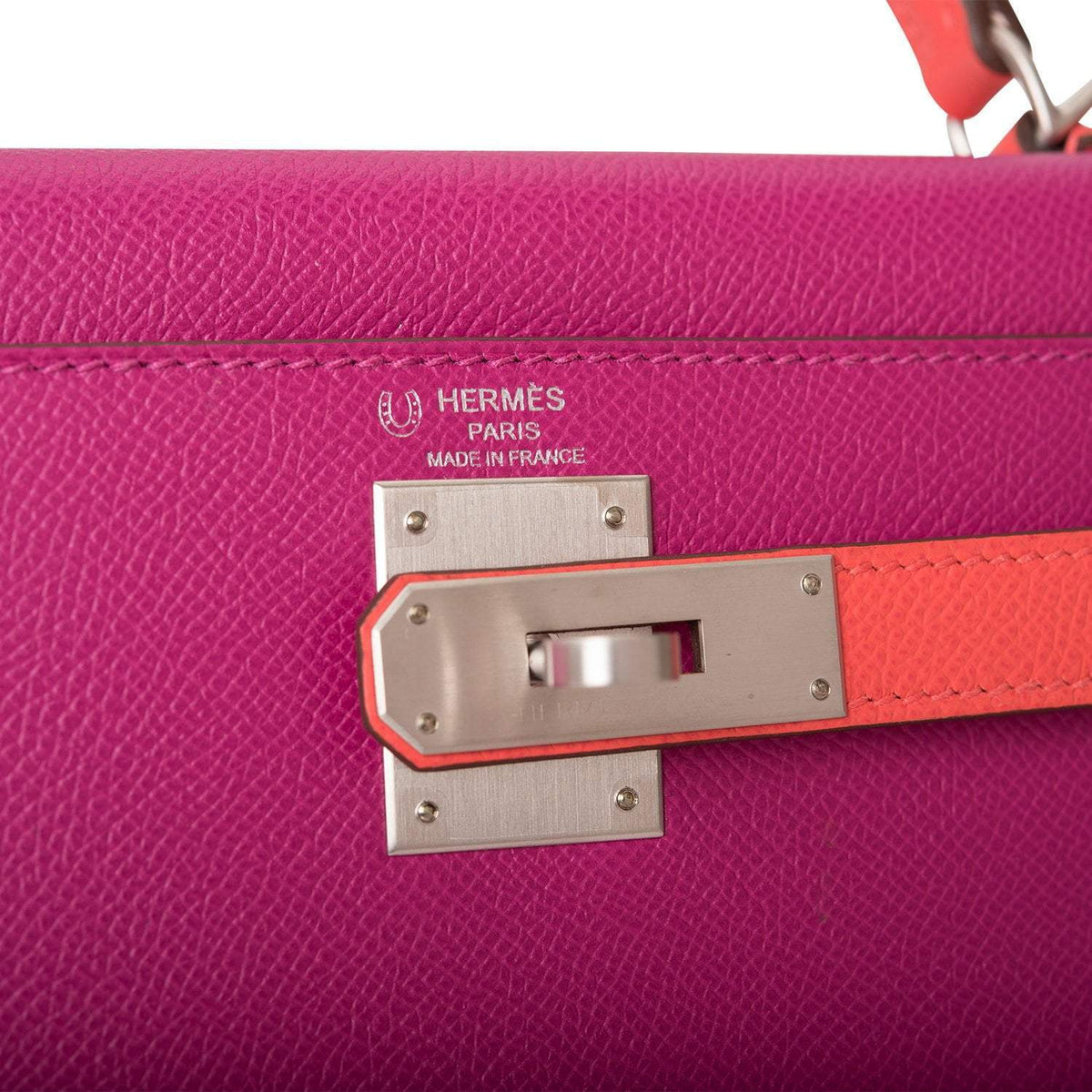 Hermes Kelly 28 Bi-Color Rose Pourpre Rose Jaipur, product detail view 7