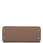 Hermes Kelly Retourne 32 Etoupe Togo Palladium Hardware - hardware detail