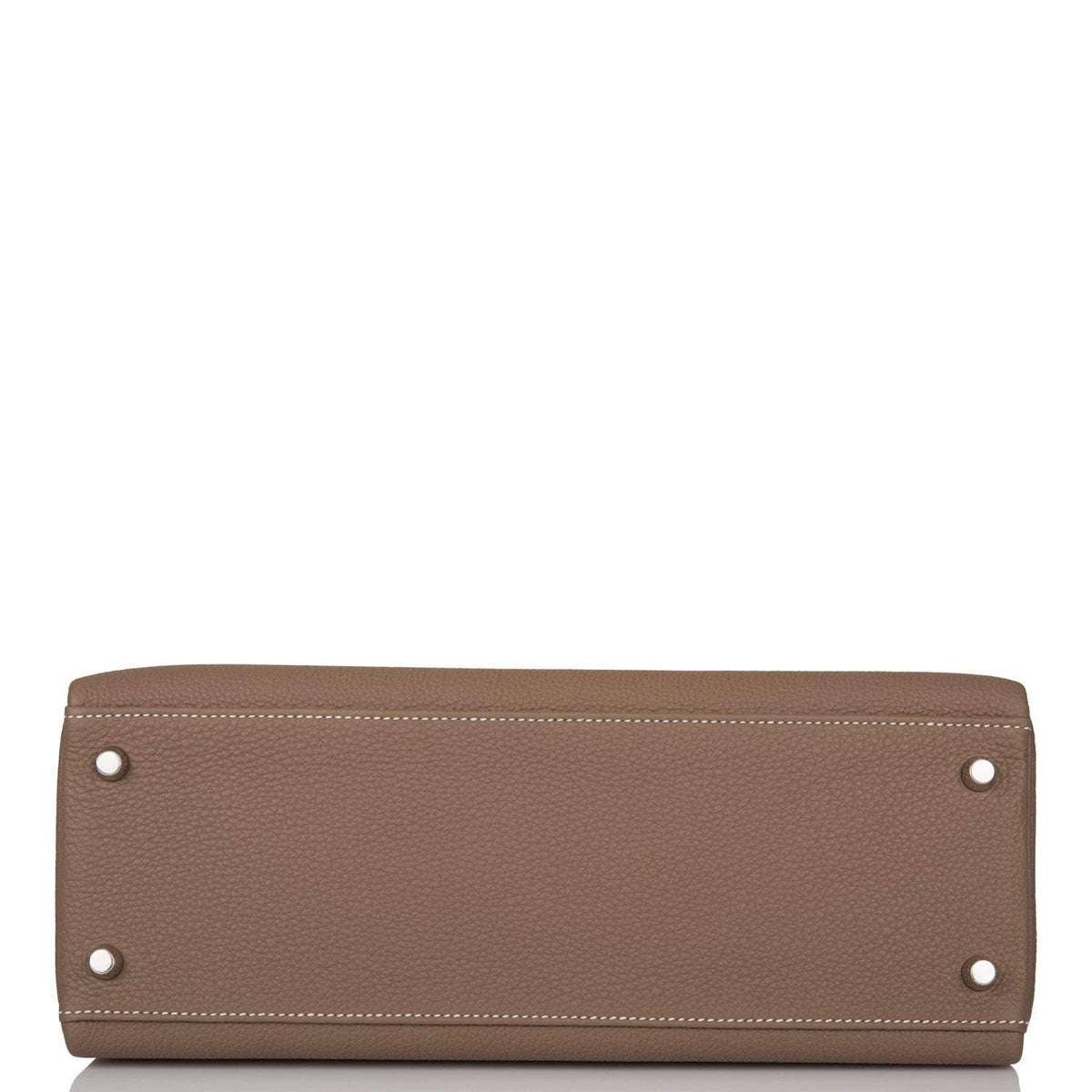 Hermes Kelly Retourne 32 Etoupe Togo Palladium Hardware - hardware detail