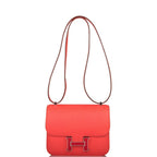 Hermes Mini Constance 18 Rose Texas Epsom