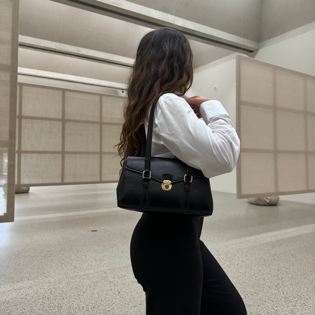 Bags End Vintage Work Vegan Leather Shoulder Bag