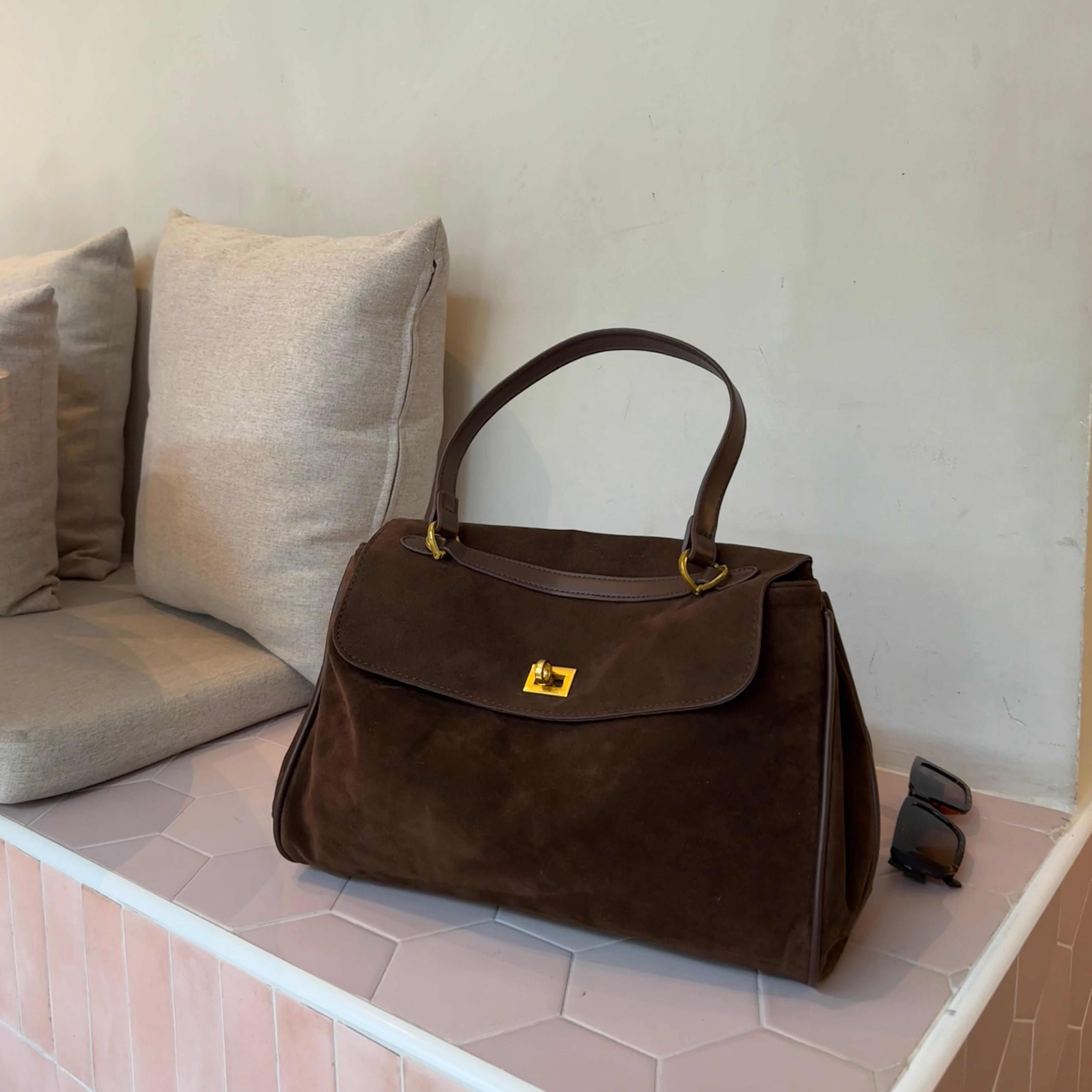Bags End Ciara Vegan Suede Shoulder Bag