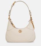 Gucci Aphrodite Small Leather Shoulder Bag - White in White - side view showing the bag's shape, finish and visible design details.