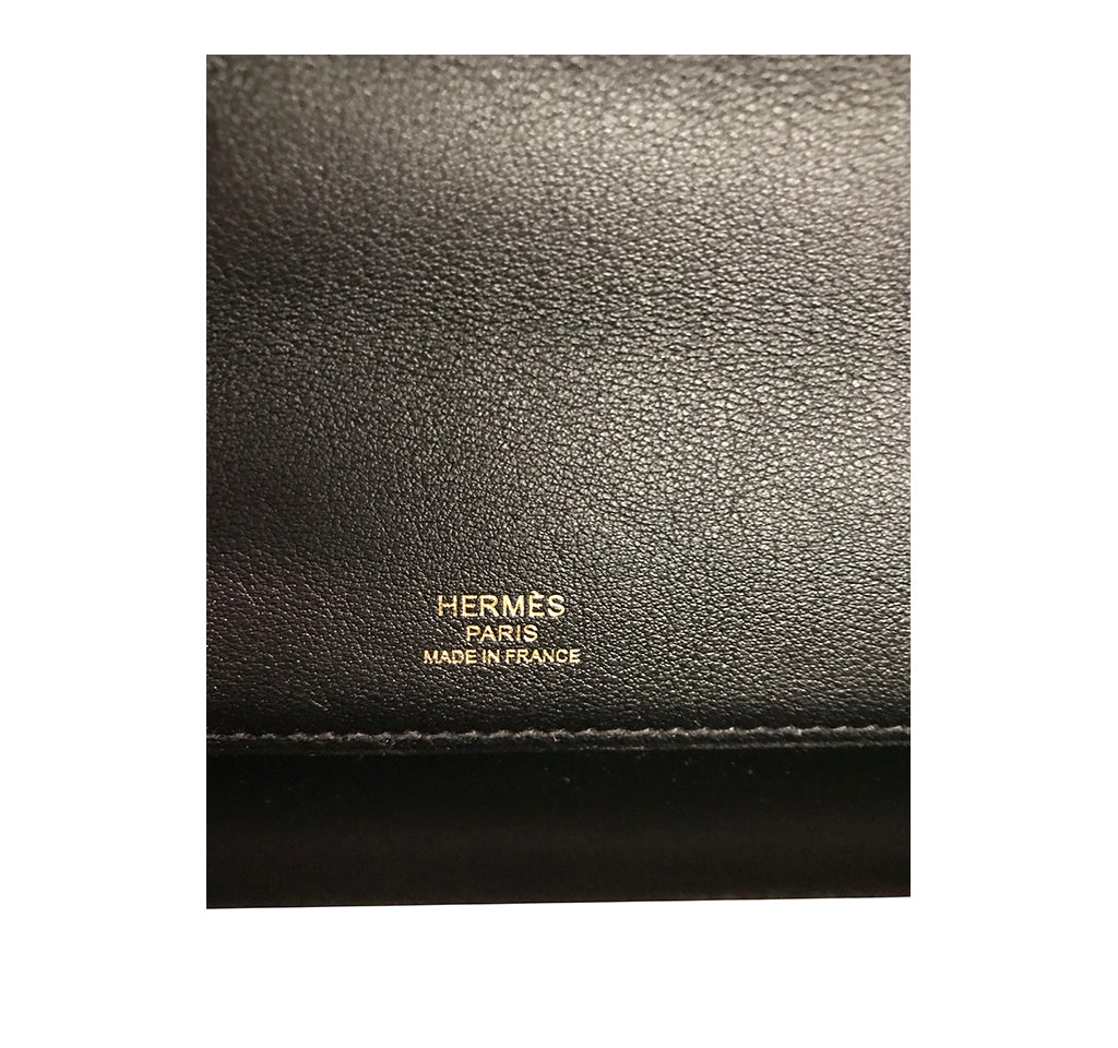 Hermès Kelly Cut Bag Noir Swift GHW