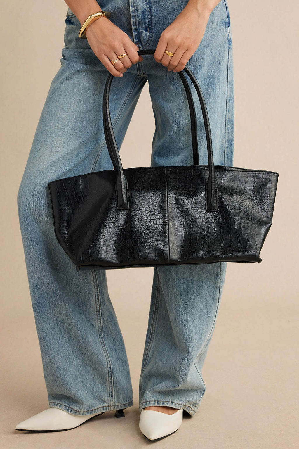 Bags End Faux Leather Tote Bag
