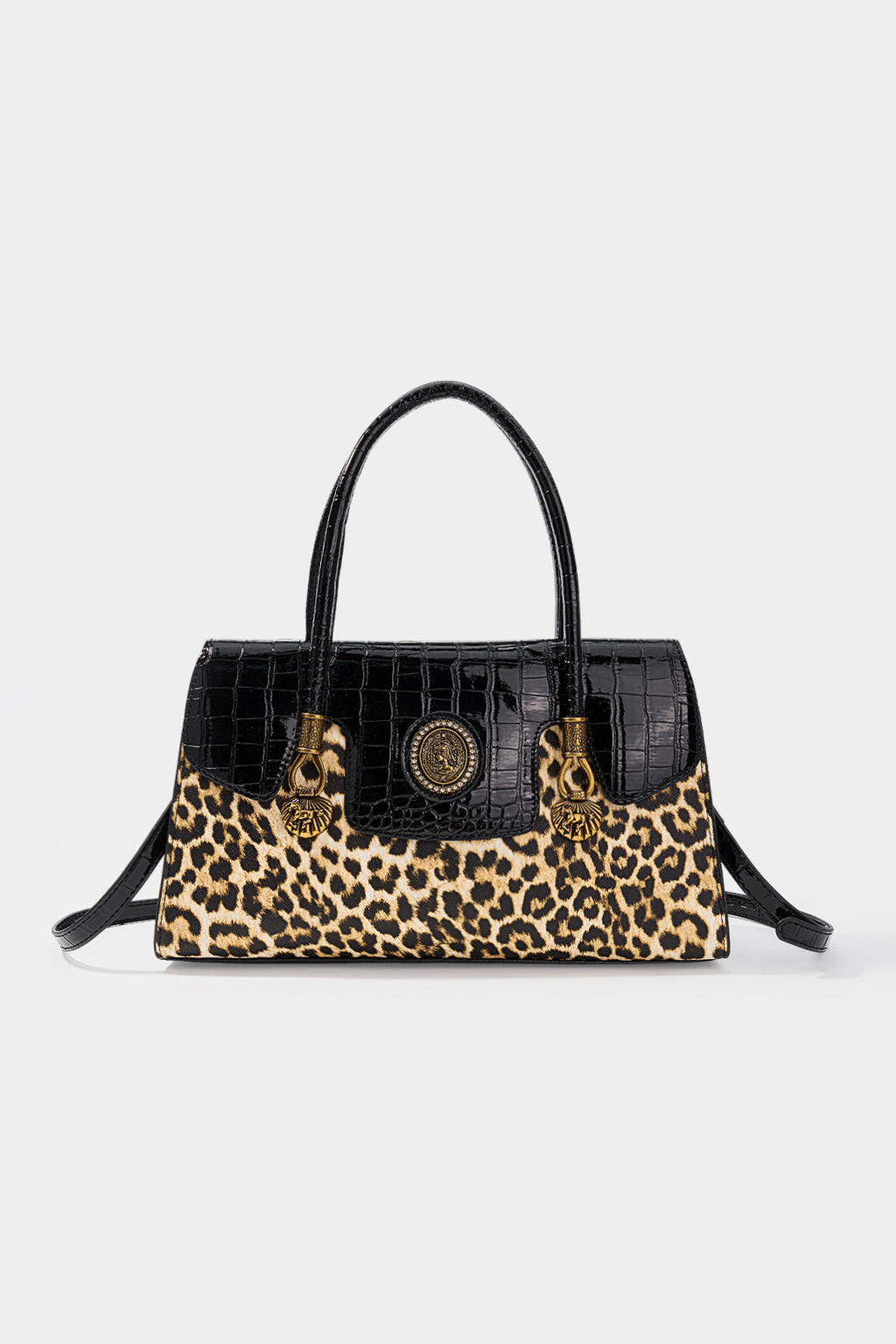 Bags End Leopard Print Leather Tote Bag