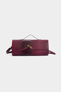 Bags End Crocodile Skin Pattern Faux Leather Clutch Bag
