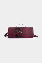 Bags End Crocodile Skin Pattern Faux Leather Clutch Bag