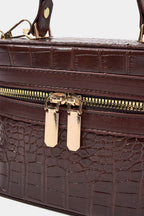 Bags End Faux Leather Zipper Bag