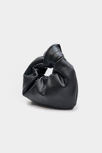 Bags End Faux Leather Ruched Clutch Bag