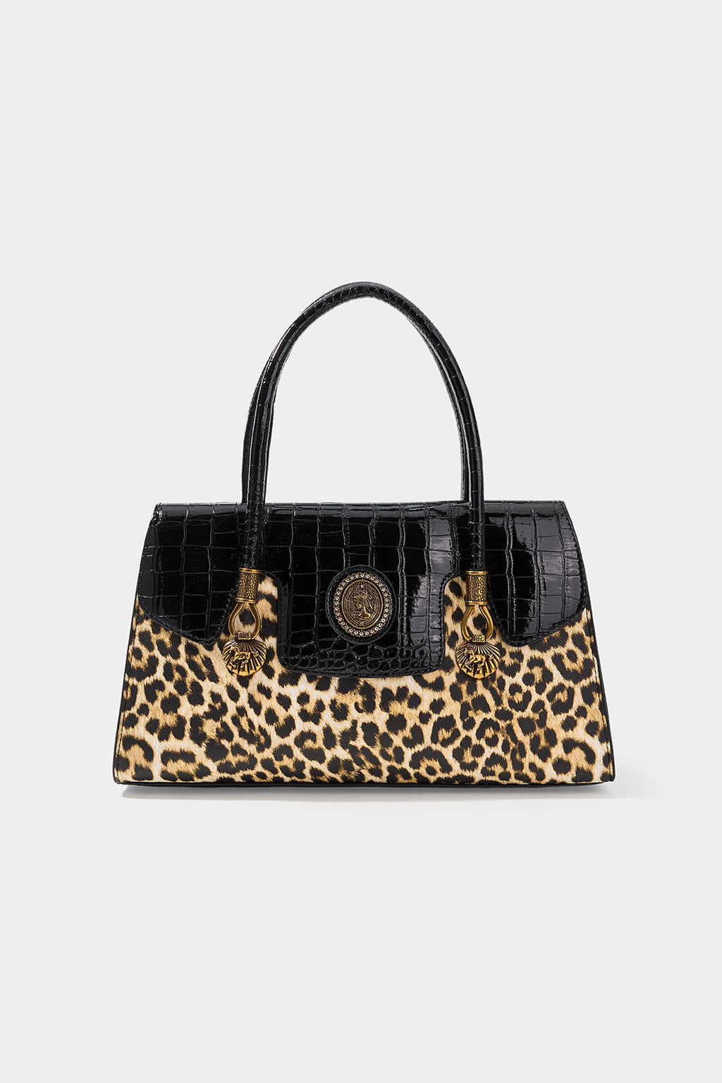 Bags End Leopard Print Leather Tote Bag