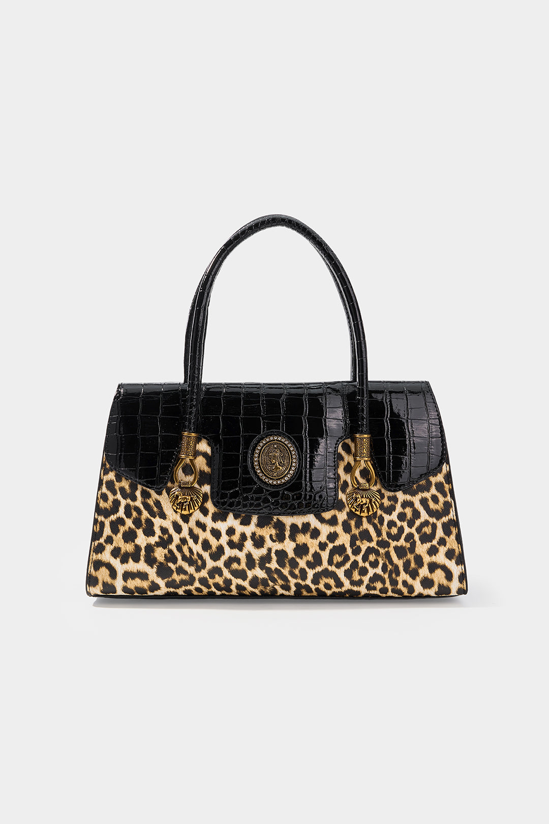 Bags End Leopard Print Leather Tote Bag