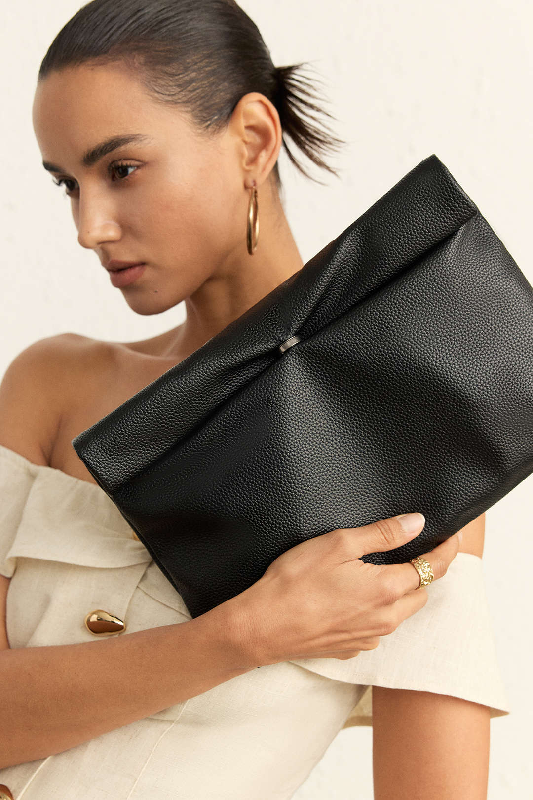 Bags End Faux Leather Clutch Bag