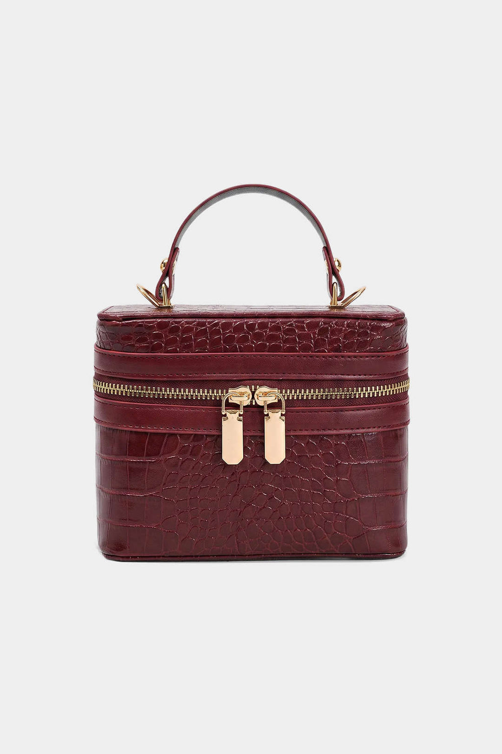 Bags End Faux Leather Zipper Bag