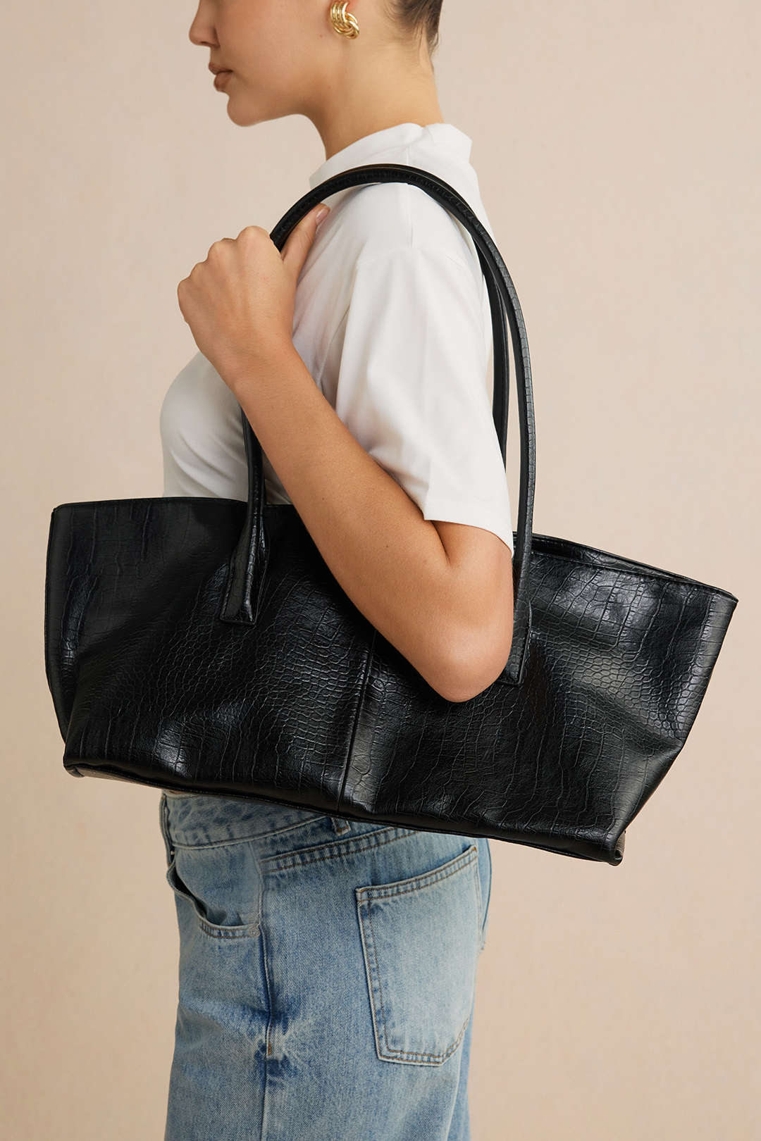 Bags End Faux Leather Tote Bag