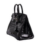 Interior layout of Birkin 25 shiny crocodile bag