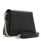 Gucci Dollar Interlocking Chain Bag - Black in Black - side view showing the bag's shape, finish and visible design details.